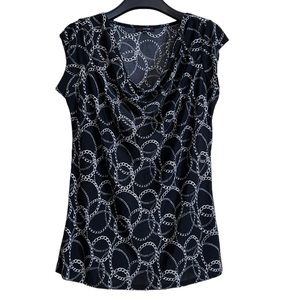 Candy Couture women’s top sleeveless size‎ XL chain black white